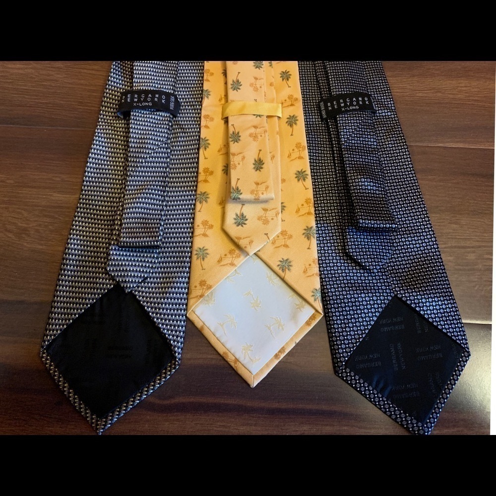 3 TIES - 2 BERGAMO New York and 1 TOMMY BAHAMA Silk Ties